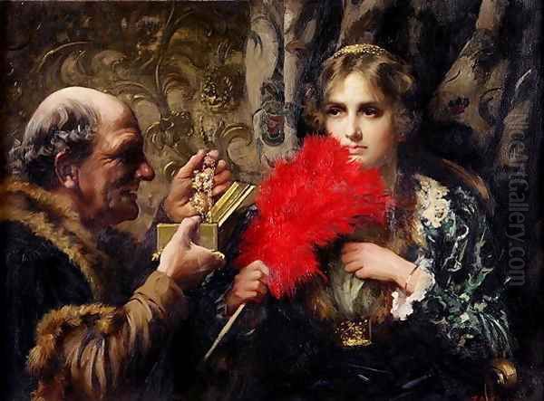 Temptation 1914 Oil Painting by Thomas Benjamin Kennington