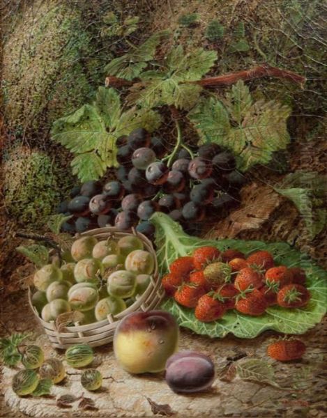 Still Life With Fruit Oil Painting by Oliver Clare