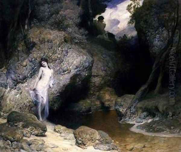 The Music of the Faun Oil Painting by Ferdinand Keller