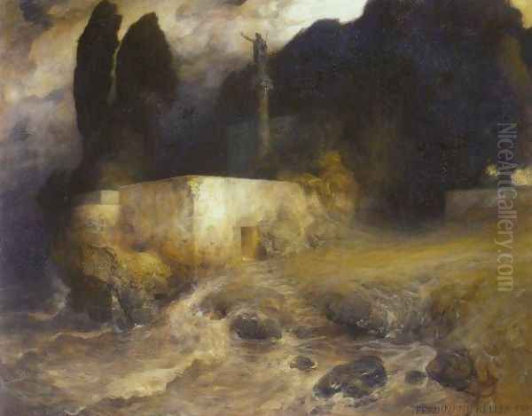 Neptune's Shrine Oil Painting by Ferdinand Keller