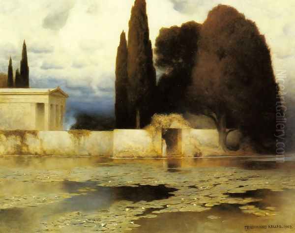 A Classical Landscape Oil Painting by Ferdinand Keller