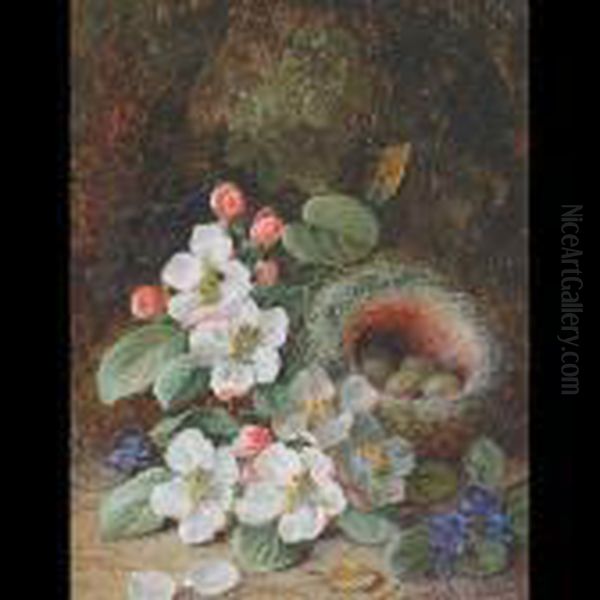 Still Life - Flowers And Bird