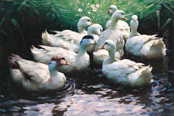 Ans Ufer (Enten) Oil Painting by Alexander Max Koester