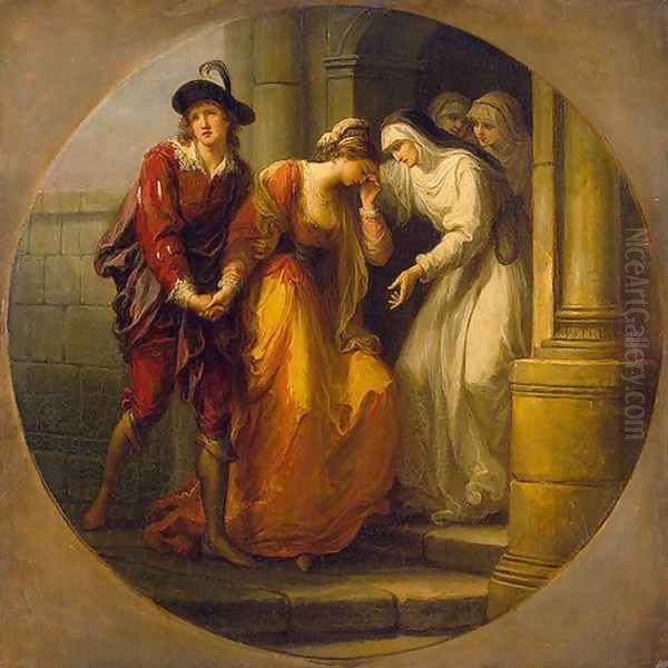 The Parting of Abelard and Heloise Oil Painting by Angelica Kauffmann