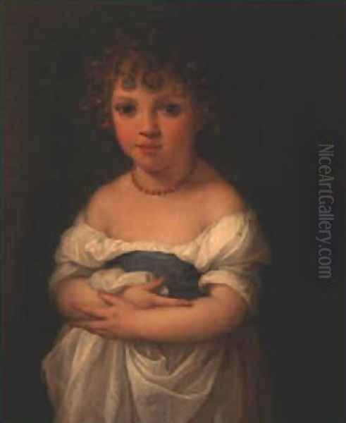 Miss Elizabeth Temple as a Child Oil Painting by Angelica Kauffmann