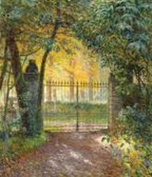 La Grille Oil Painting by Emile Claus