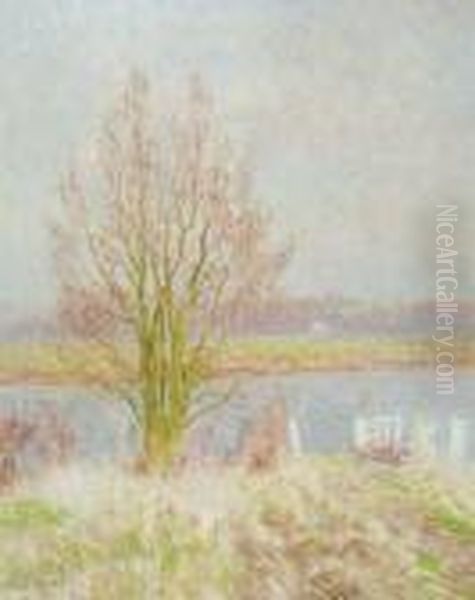 Bords De La Lys Oil Painting by Emile Claus