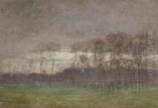 Paysage En Automne Oil Painting by Emile Claus