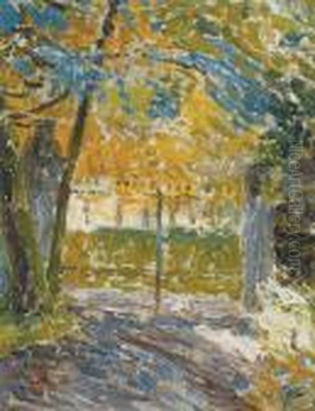 Entrance Of Villazonneschijn Oil Painting by Emile Claus