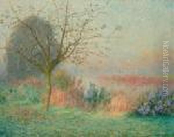 Matin D'octobre Sur La Riviere Leie Oil Painting by Emile Claus