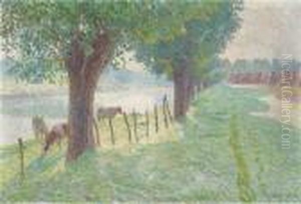 Einde Augustus - End Of August Oil Painting by Emile Claus