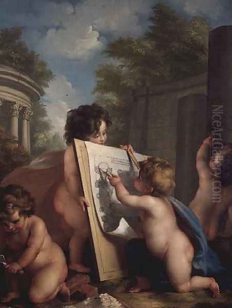 Allegory of Architecture Oil Painting by Angelica Kauffmann