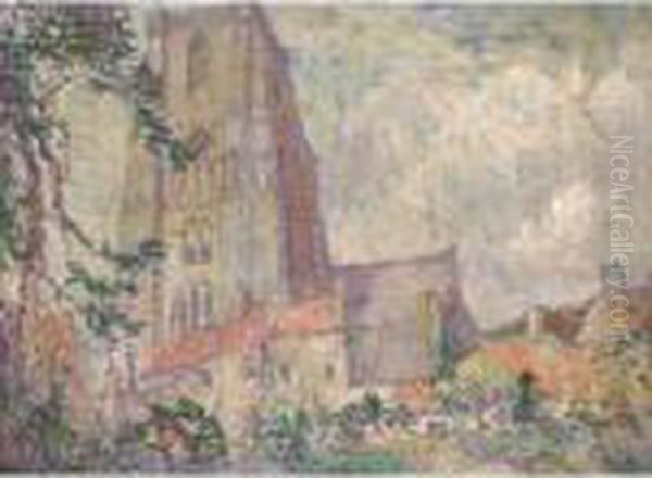 L'eglise Oil Painting by Emile Claus