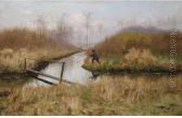 Le Chasseur Oil Painting by Emile Claus