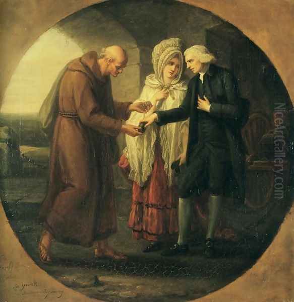 The Monk of Calais Oil Painting by Angelica Kauffmann