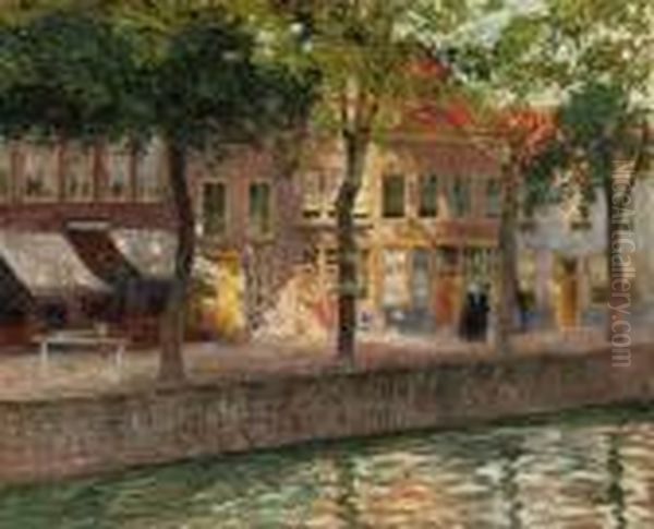 Kanaal In Zeeland (canal In Zeeland) Oil Painting by Emile Claus