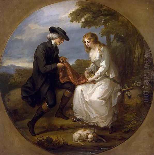 The Insane Maria Oil Painting by Angelica Kauffmann