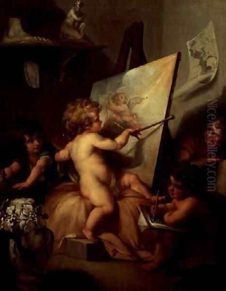 Allegory of Painting Oil Painting by Angelica Kauffmann