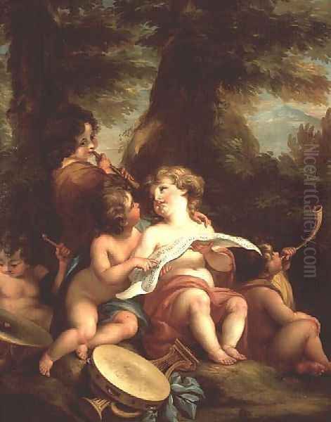 Music Oil Painting by Angelica Kauffmann