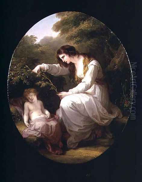 Cleone Oil Painting by Angelica Kauffmann