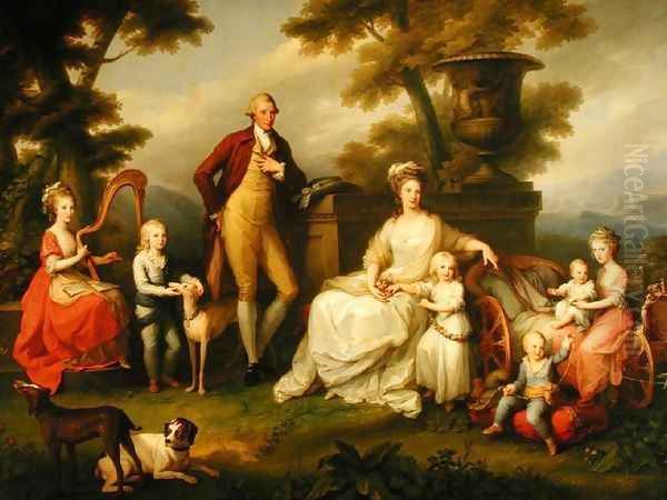 Ferdinand IV 1851-1825 King of Naples and his Family Oil Painting by Angelica Kauffmann