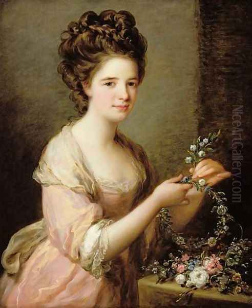 Portrait of Eleanor Countess of Lauderdale Oil Painting by Angelica Kauffmann