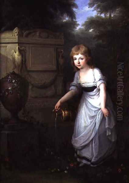 Portrait of Krystyna Potocka Oil Painting by Angelica Kauffmann