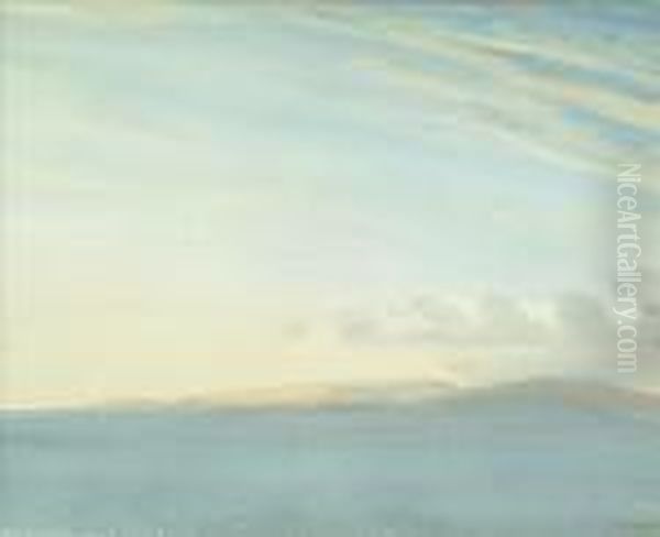 Seascape Study Oil Painting by George Clausen