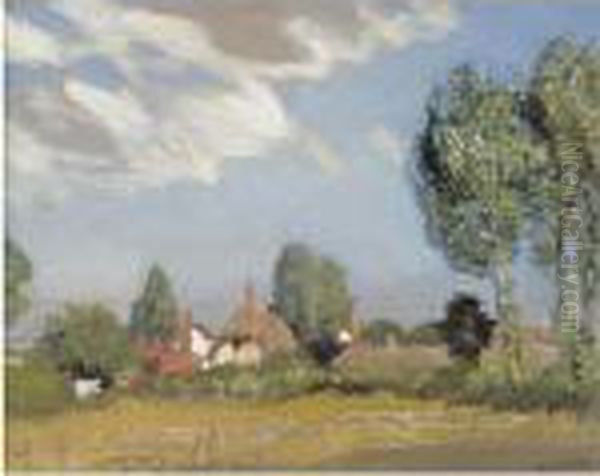 An Essex Village Oil Painting by George Clausen