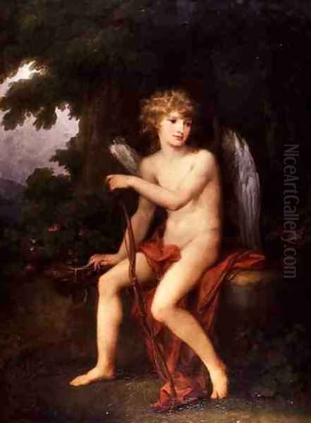 Portrait of the Prince Henryk Lubomirski as Cupid Oil Painting by Angelica Kauffmann