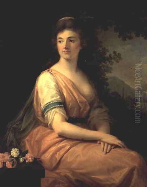 Anna von Escher von Muralt Oil Painting by Angelica Kauffmann