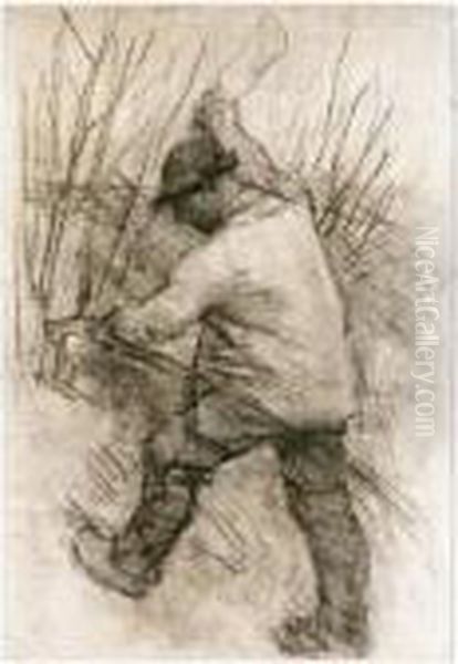 The Hedger, Cookham Dean Oil Painting by George Clausen