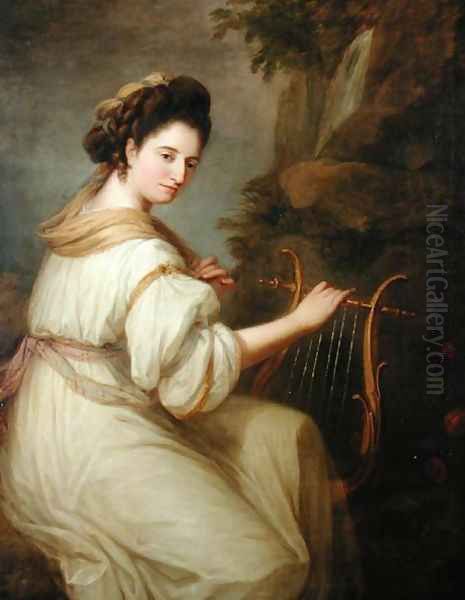 Portrait of Jemima Ord Oil Painting by Angelica Kauffmann