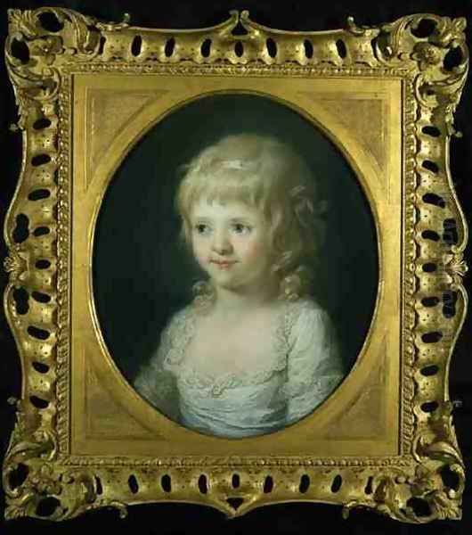 Portrait of Miss Francis Cust Oil Painting by Angelica Kauffmann