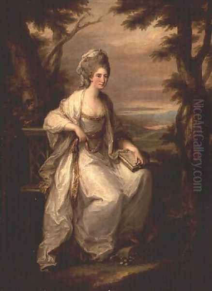 Portrait of Anne Loudon Lady Henderson of Fordall Oil Painting by Angelica Kauffmann