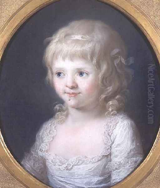 Miss Frances Lust Oil Painting by Angelica Kauffmann