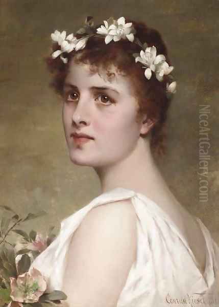 Flora Oil Painting by Conrad Kiesel