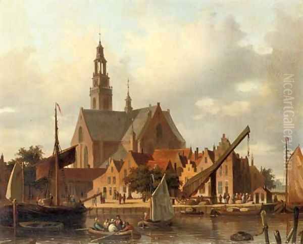 The Groote Kerk, Maassluis Oil Painting by Everhardus Koster