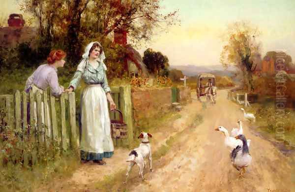 Market Day Oil Painting by Henry John Yeend King