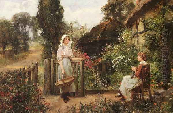 Friendly Neighbors Oil Painting by Henry John Yeend King