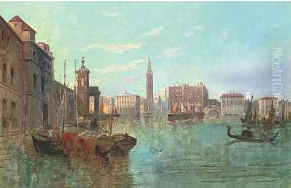 Venice towards Piazza San Marco, a capriccio Oil Painting by Karl Kaufmann