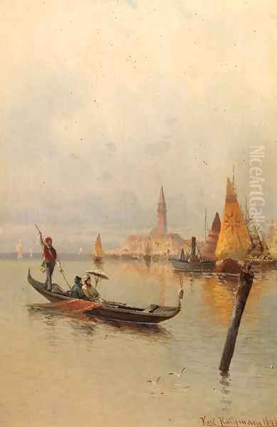 Boating on the Laguna, Venice Oil Painting by Karl Kaufmann