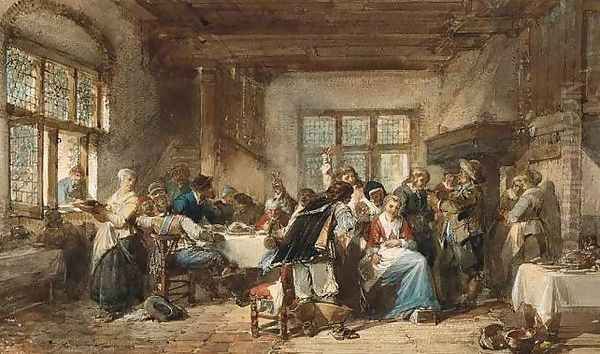 In the Tavern Oil Painting by Herman Frederik Carel ten Kate