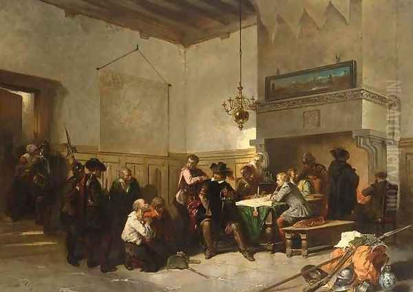 At the Tribunal Oil Painting by Herman Frederik Carel ten Kate