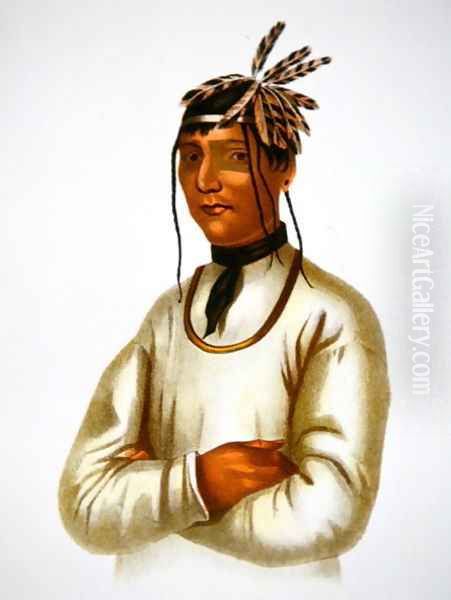 Caatousee of the Chippewa Tribe Oil Painting by Charles Bird King