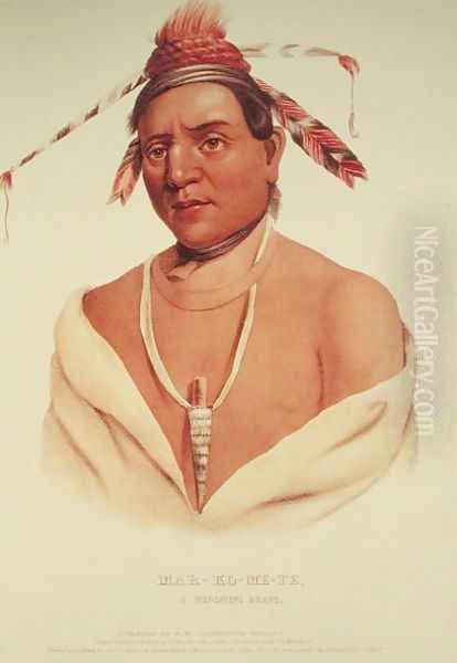 Portrait of Mar Ko Me Te A Menomene Brave Oil Painting by Charles Bird King