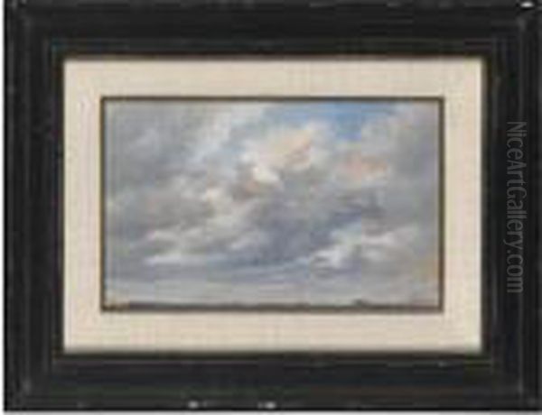 A Study Of Clouds Oil Painting by Paul-Jean Clays