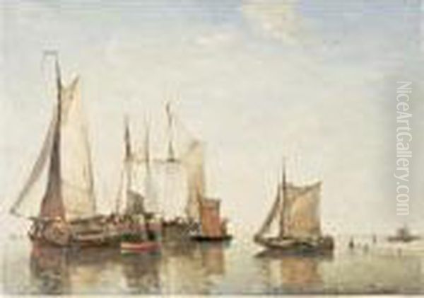 On The Scheldt Oil Painting by Paul-Jean Clays