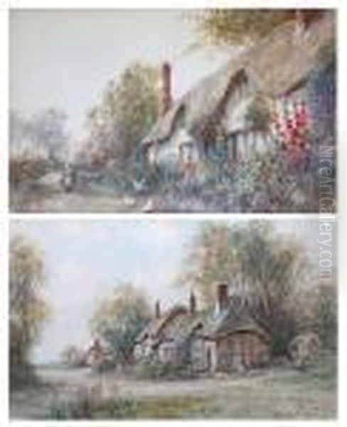 'cottage At Evesham' Oil Painting by Joseph Hughes Clayton