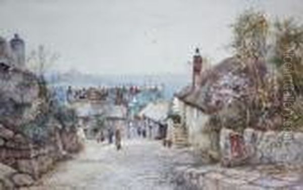 Newlyn, Cornwall Oil Painting by Joseph Hughes Clayton